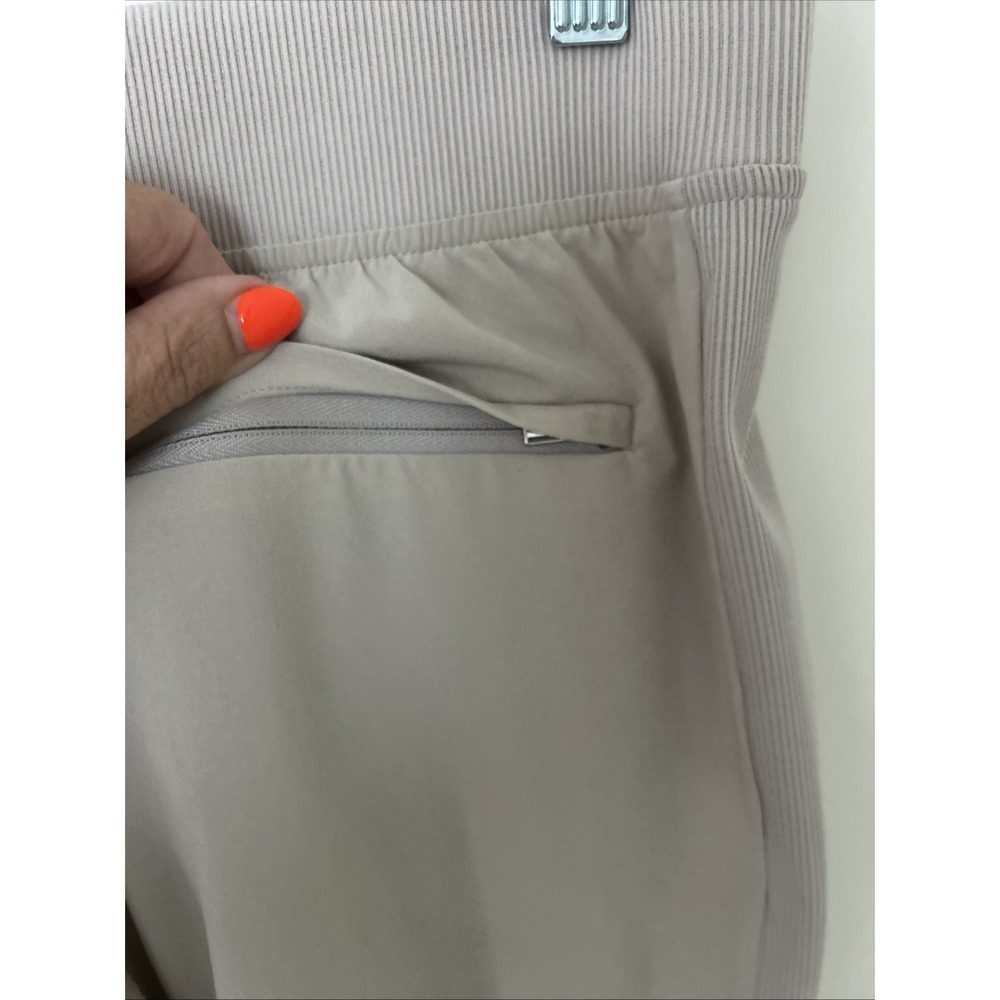 Athleta Brooklyn Ankle Pants Womens 6 Beige Zip Pockets Elastic Waist NWOT - Picture 7 of 11